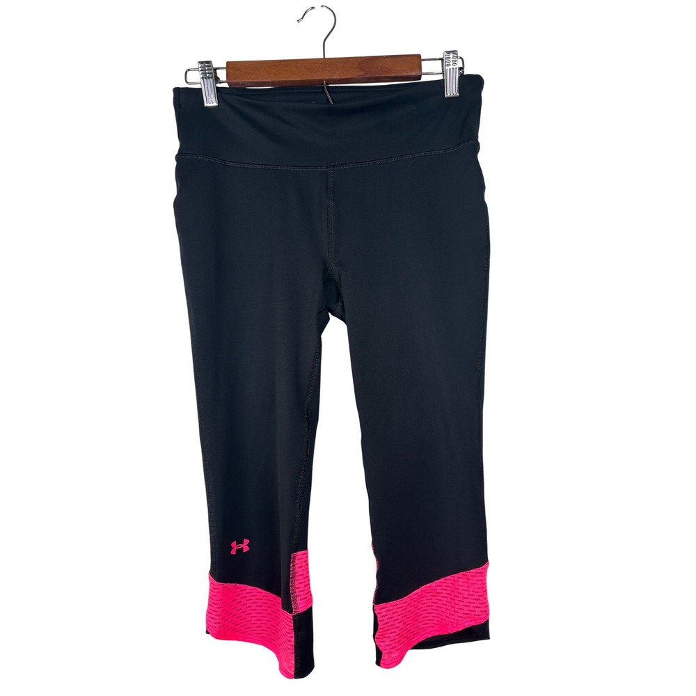 Under Armour M HeatGear Compression Cropped Leggings Pink Breast Cancer Ribbon‎